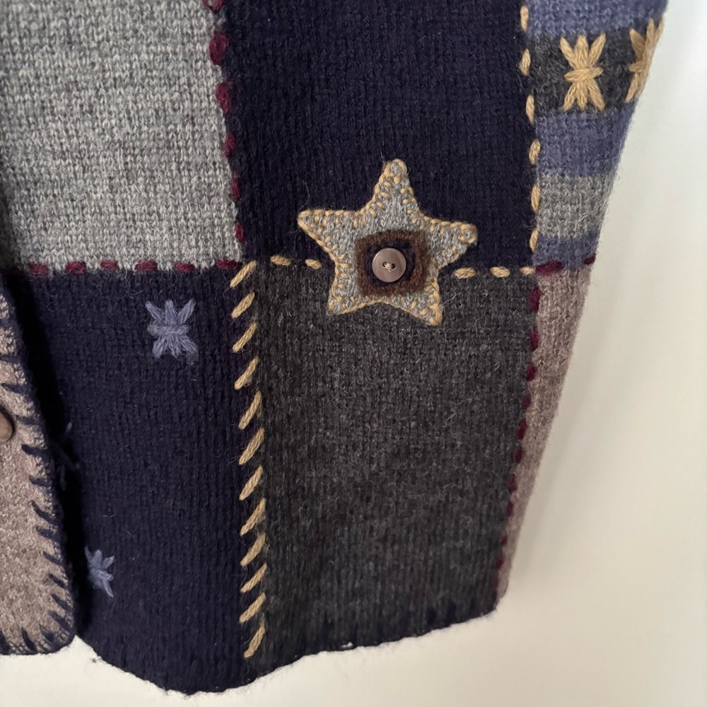 Vintage Woolrich Patchwork Christmas Sweater Vest… - image 4